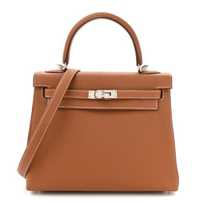 Hermes Togo Kelly Retourne 25 Gold 1 of 12