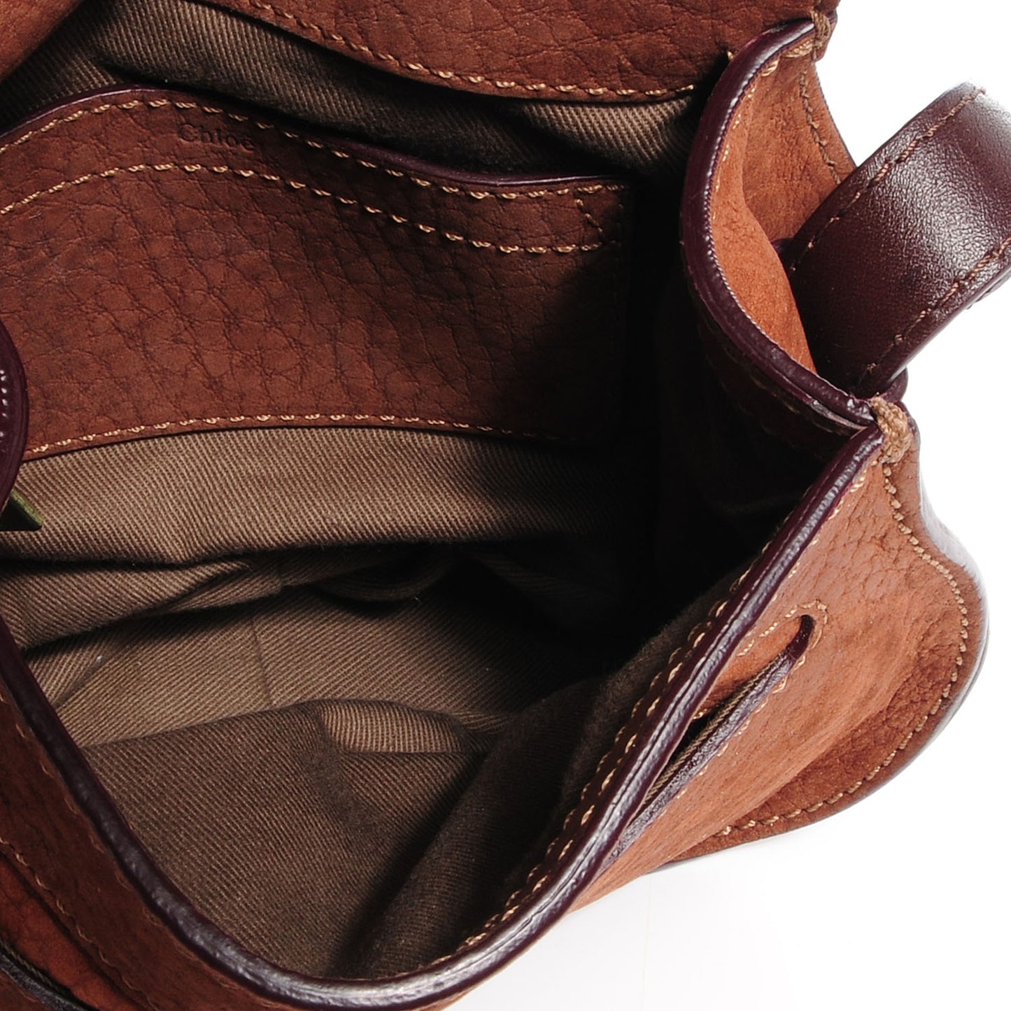 Nubuck Calfskin Mini Marcie Round Crossbody Bag Oak