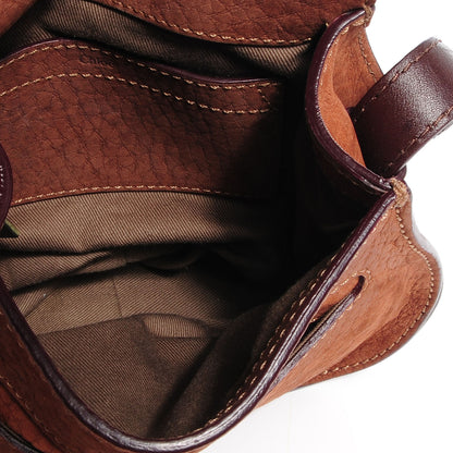 Chloe Nubuck Calfskin Mini Marcie Round Crossbody Bag Oak 5 of 8