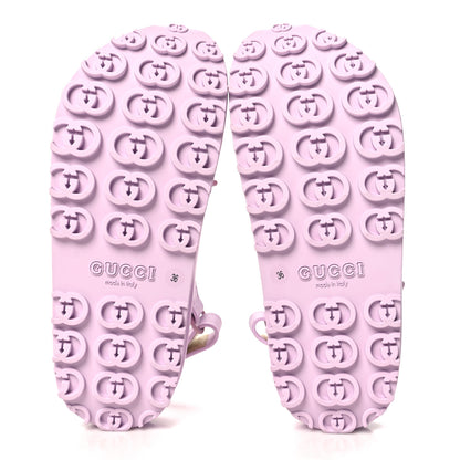 Gucci Soft Rubber Horsebit Touch Womens Strapped Sandals 36 Talc Pink 6 of 10