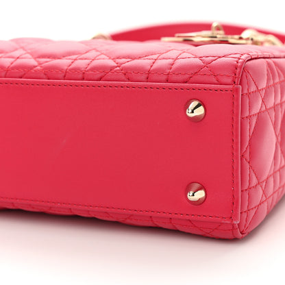 Christian Dior Lambskin Cannage Dioramour Small My ABCDior Lady Dior Fraise 8 of 10