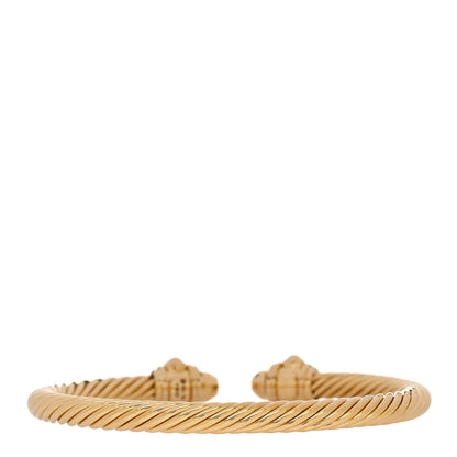David Yurman 18K Yellow Gold 5mm Cable Renaissance Bracelet 2 of 4