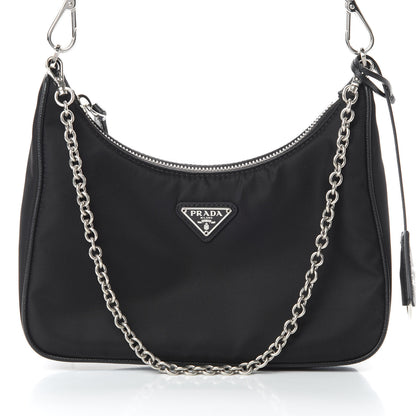 Prada Nylon Re-Edition 2005 Shoulder Bag Black 8 of 10