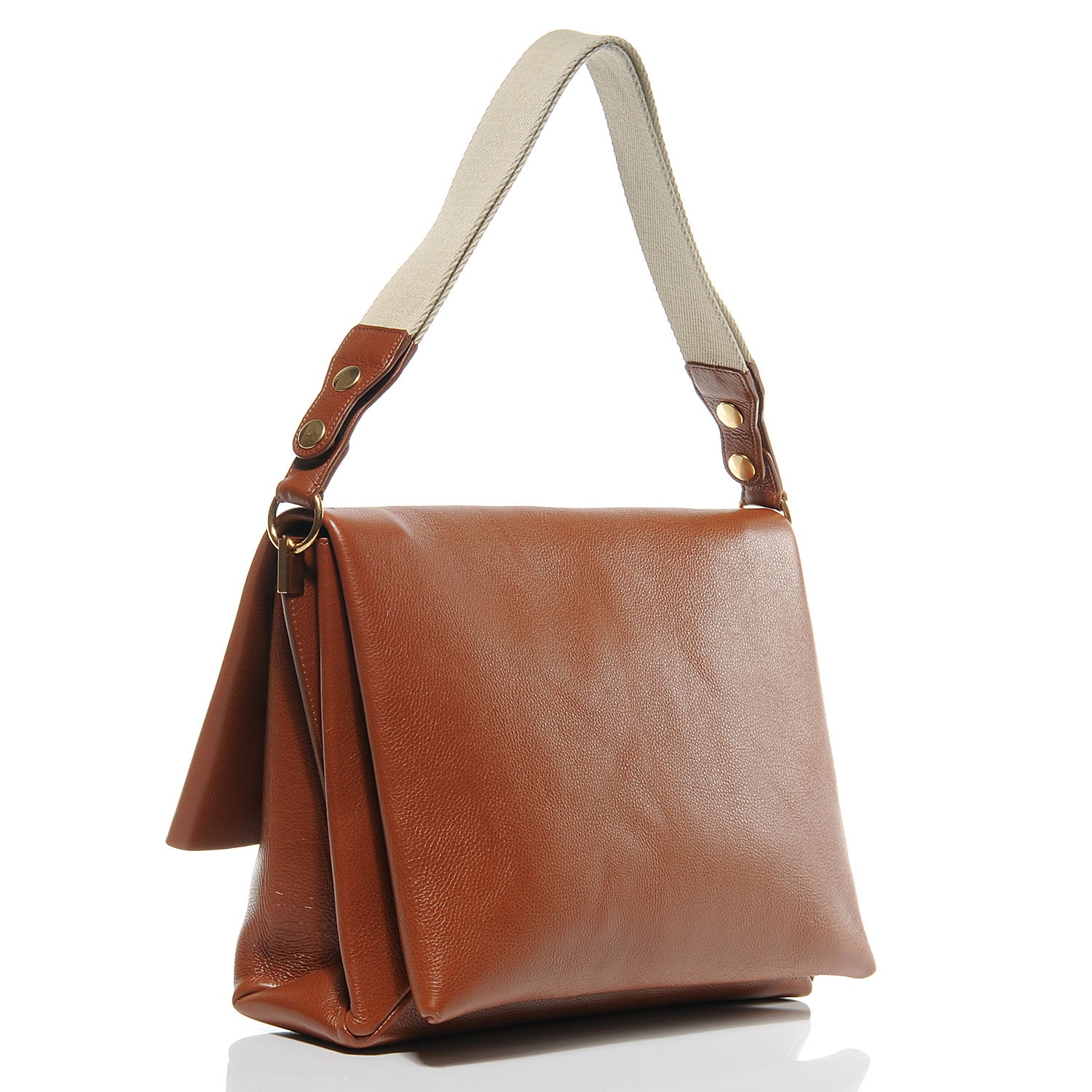 Celine Calfskin Blade Flap Caramel 3 of 8