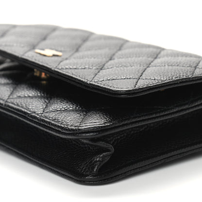 Chanel Caviar Quilted Wallet On Chain WOC Black 10 of 10