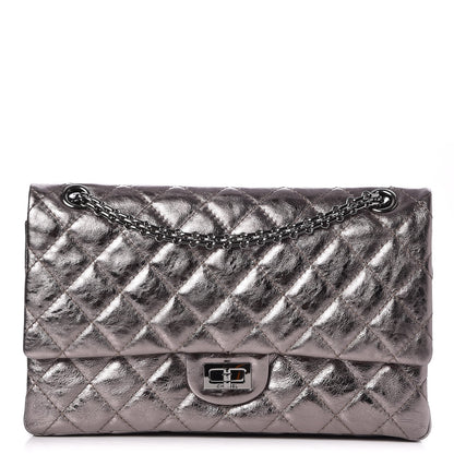 Chanel Metallic Aged Calfskin Quilted 2.55 Reissue 226 Flap Silver 1 of 9