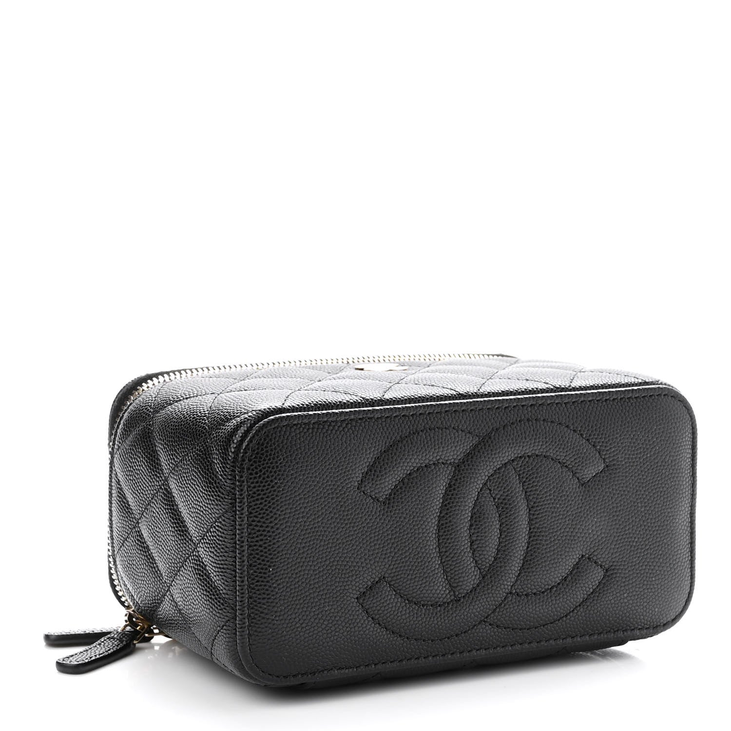 Chanel Caviar Quilted Small Vanity Case With Chain Black 4 of 11