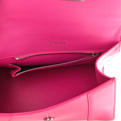 Balenciaga Shiny Box Calfskin Small Hourglass Top Handle Bag Acid Fuchsia 5 of 10