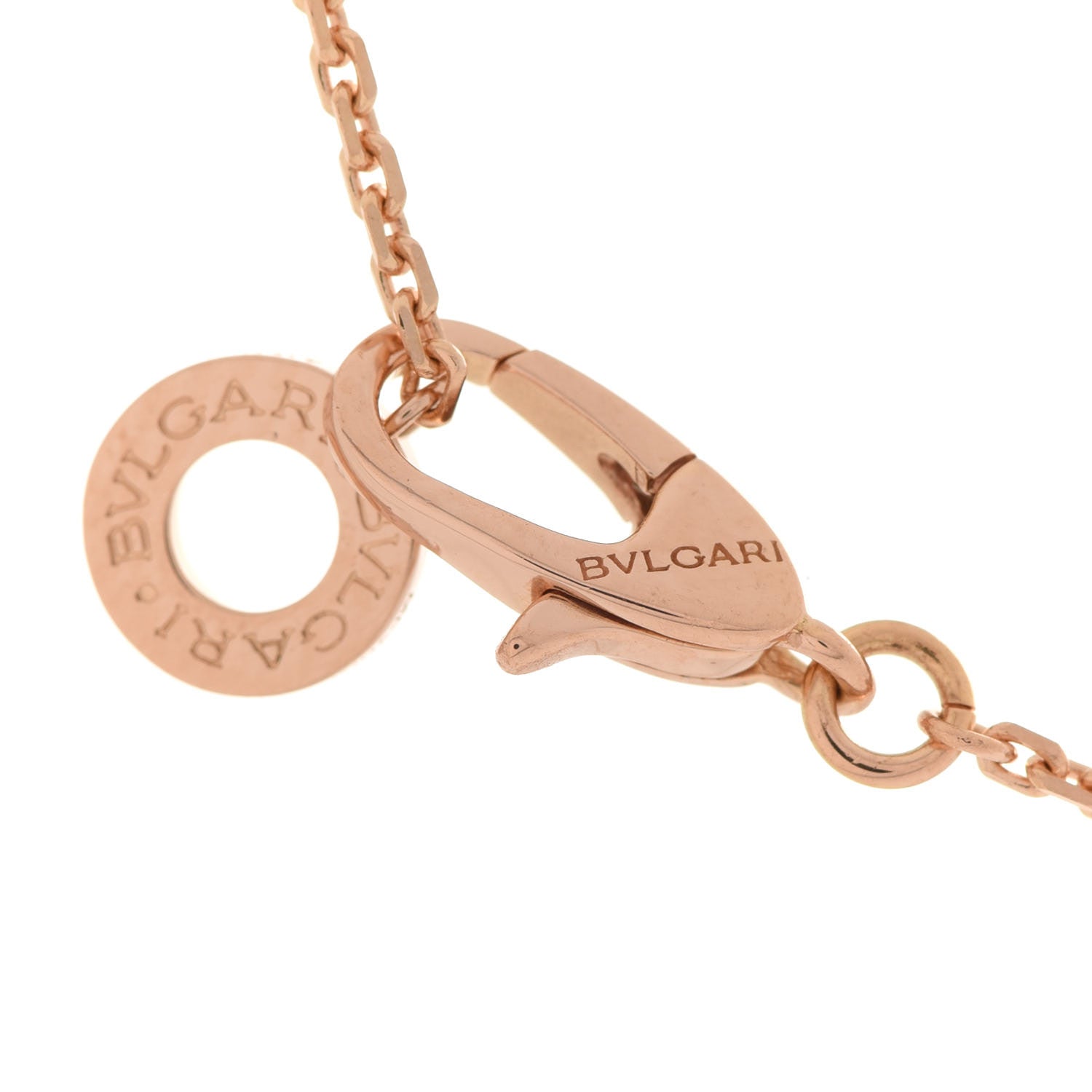Bulgari 18K Rose Gold Diamond Mother of Pearl Divas' Dream Pendant Necklace 4 of 7