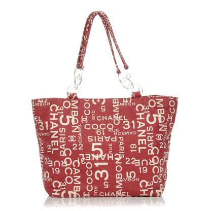 Chanel Canvas 31 Rue Cambon Beach Tote Red 1 of 8
