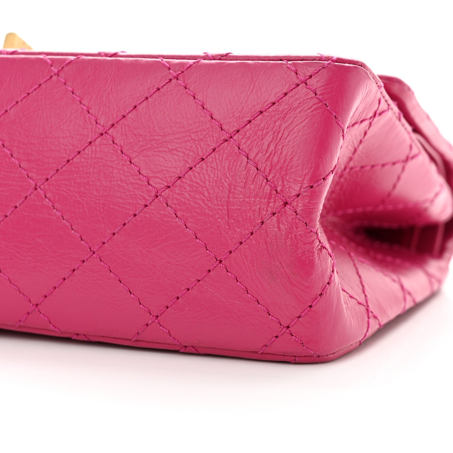 Chanel Aged Calfskin Quilted 2.55 Reissue 225 Flap Fuchsia 10 of 12