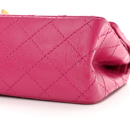 Chanel Aged Calfskin Quilted 2.55 Reissue 225 Flap Fuchsia 10 of 12