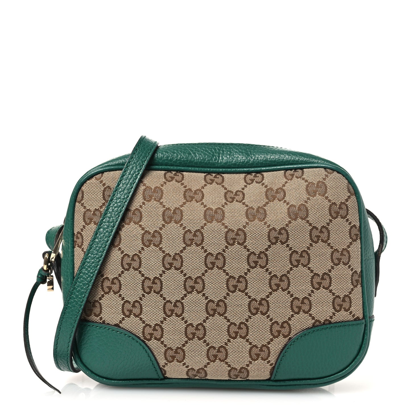 Monogram Dollar Calfskin Mini Bree Messenger Bag Beige Ebony Emerald