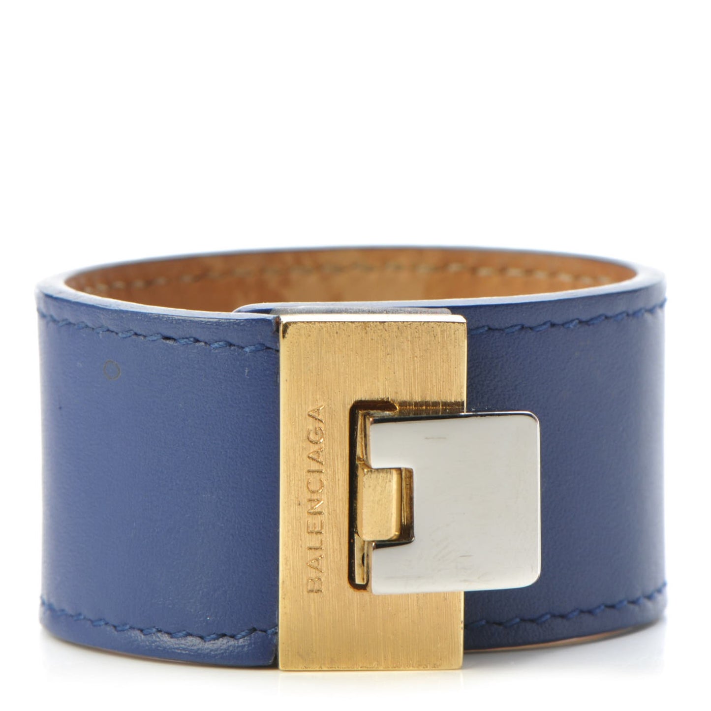 Calfskin Le Dix Bracelet Buckle Bracelet Bleu