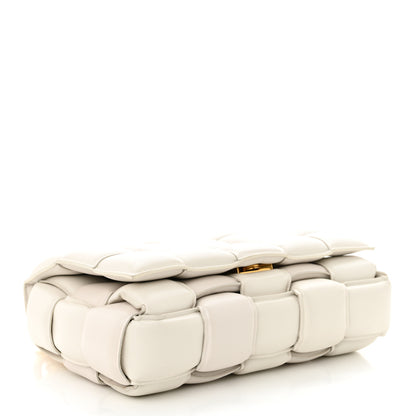 Bottega Veneta Lambskin Maxi Intreccio Padded Chain Cassette Crossbody Bag Chalk 4 of 13
