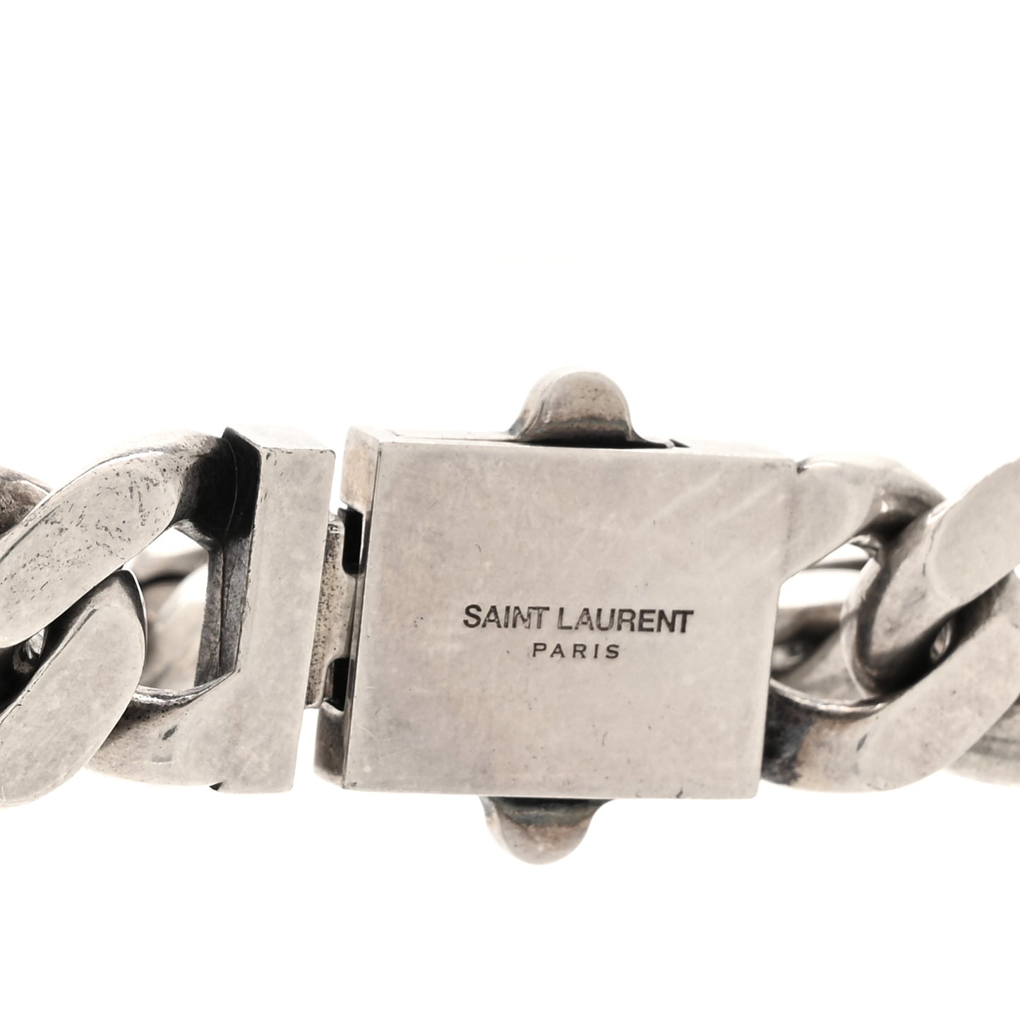 Metal Curb Chain Bracelet Oxidized Silver