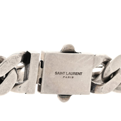 Saint Laurent Metal Curb Chain Bracelet Oxidized Silver 4 of 4