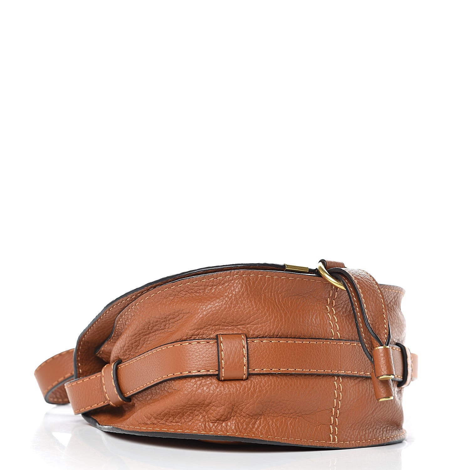 Chloe Calfskin Mini Marcie Round Crossbody Bag Tan 4 of 13