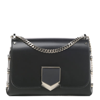 Jimmy Choo Smooth Calfskin Lockett Petite Shoulder Bag Black 1 of 10