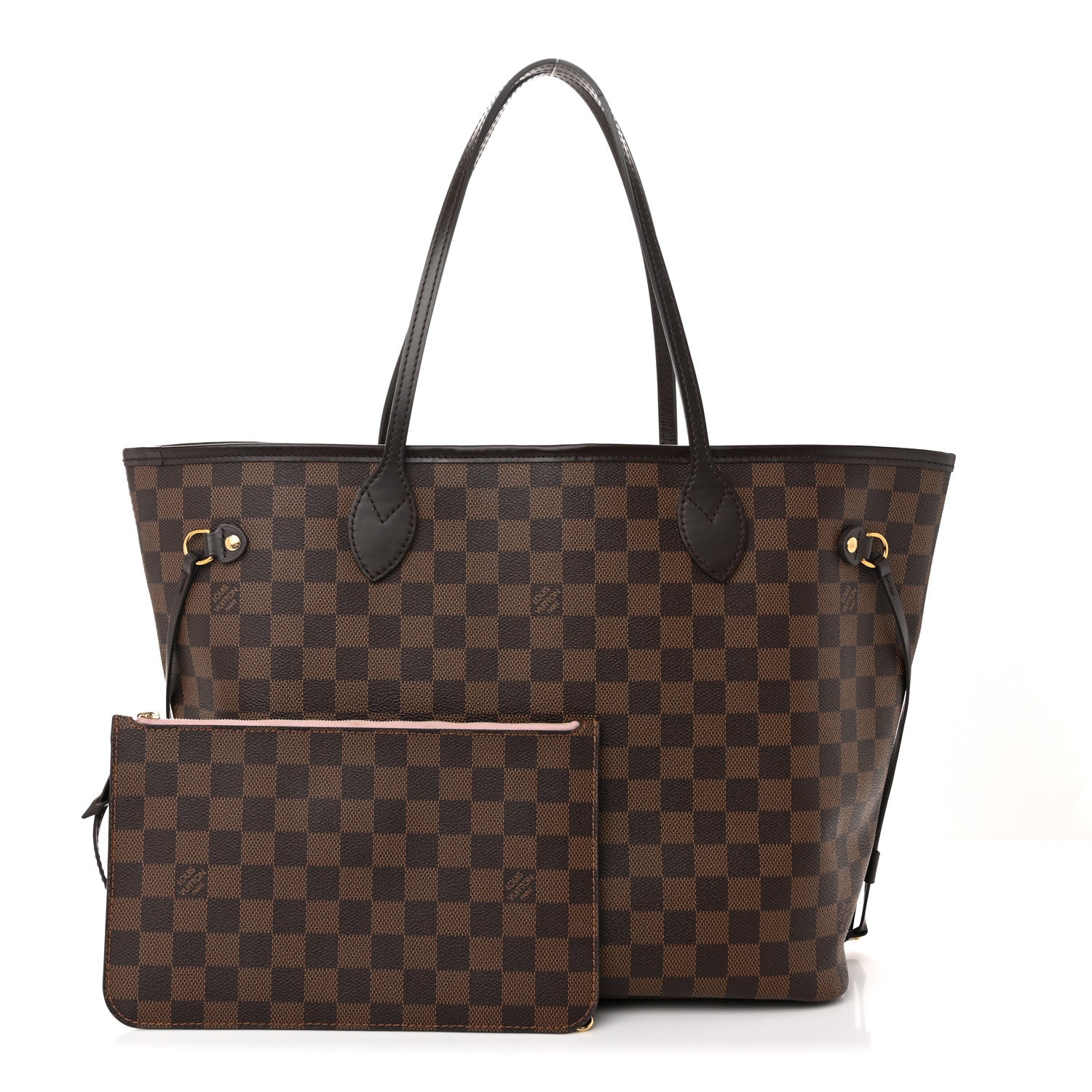 Louis Vuitton Damier Ebene Neo Neverfull MM Rose Ballerine 3 of 12