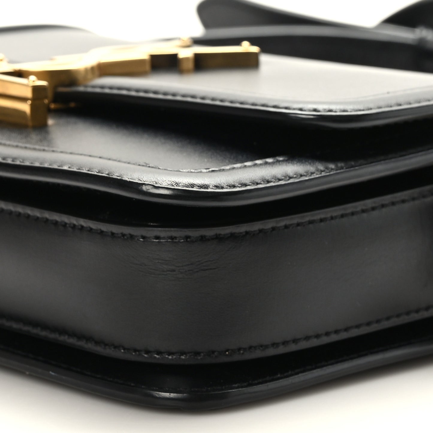 Smooth Calfskin Small Solferino Satchel Black