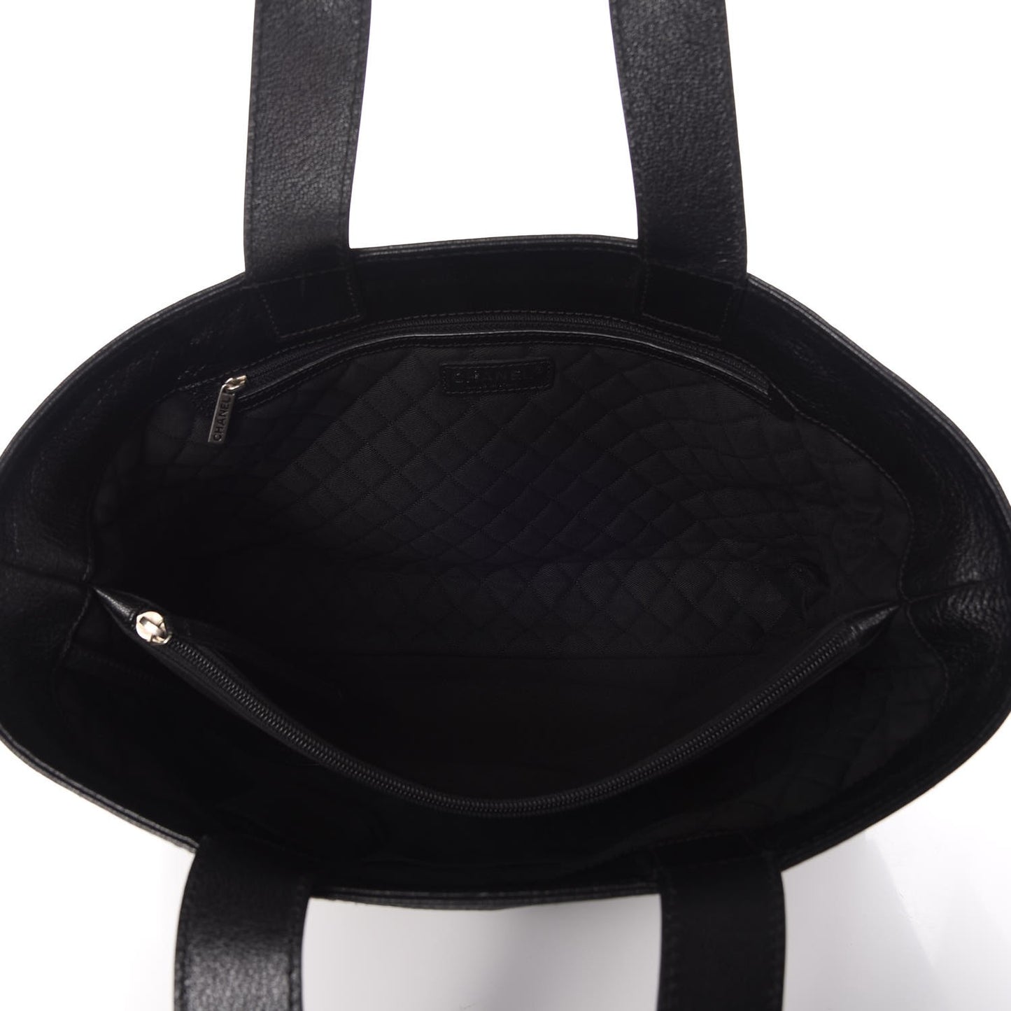 Goatskin Perforated Large CC Tote Black