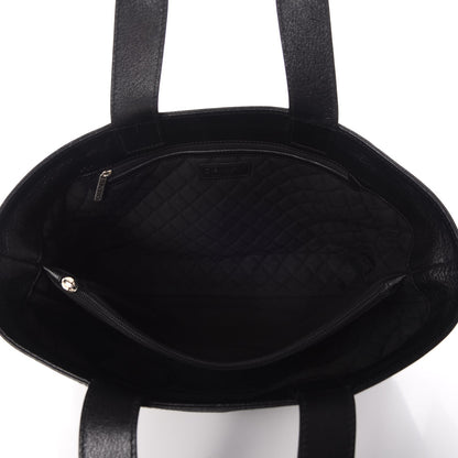 Chanel Goatskin Perforated Large CC Tote Black 7 of 8