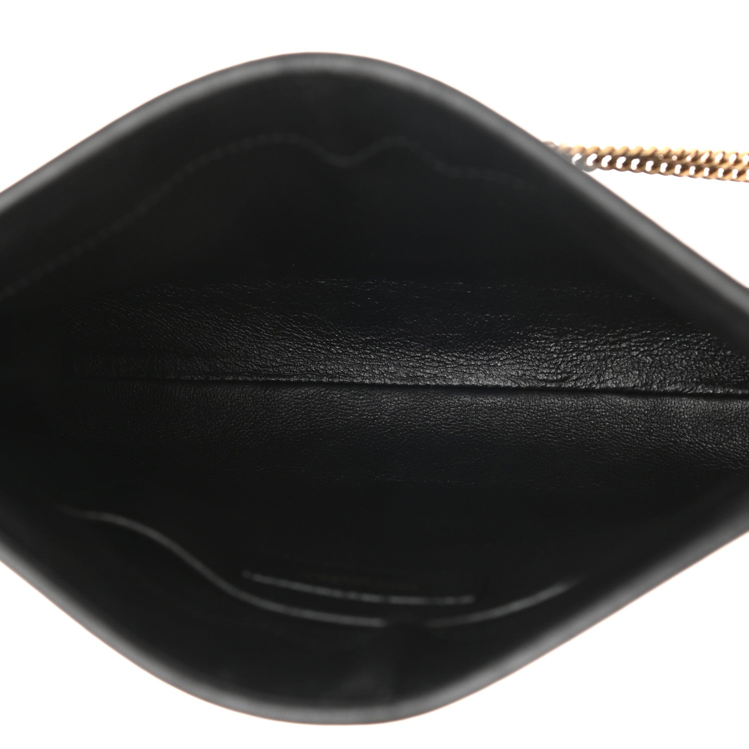 Saint Laurent Lambskin Quilted Monogram Baby Victoire Chain Clutch Bag Black 5 of 10