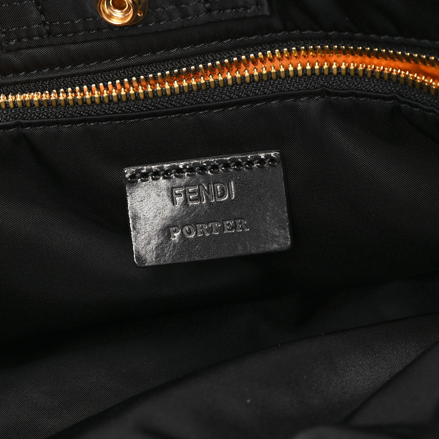 Fendi X PORTER Nylon Regular Belt Baguette Black 6 of 11