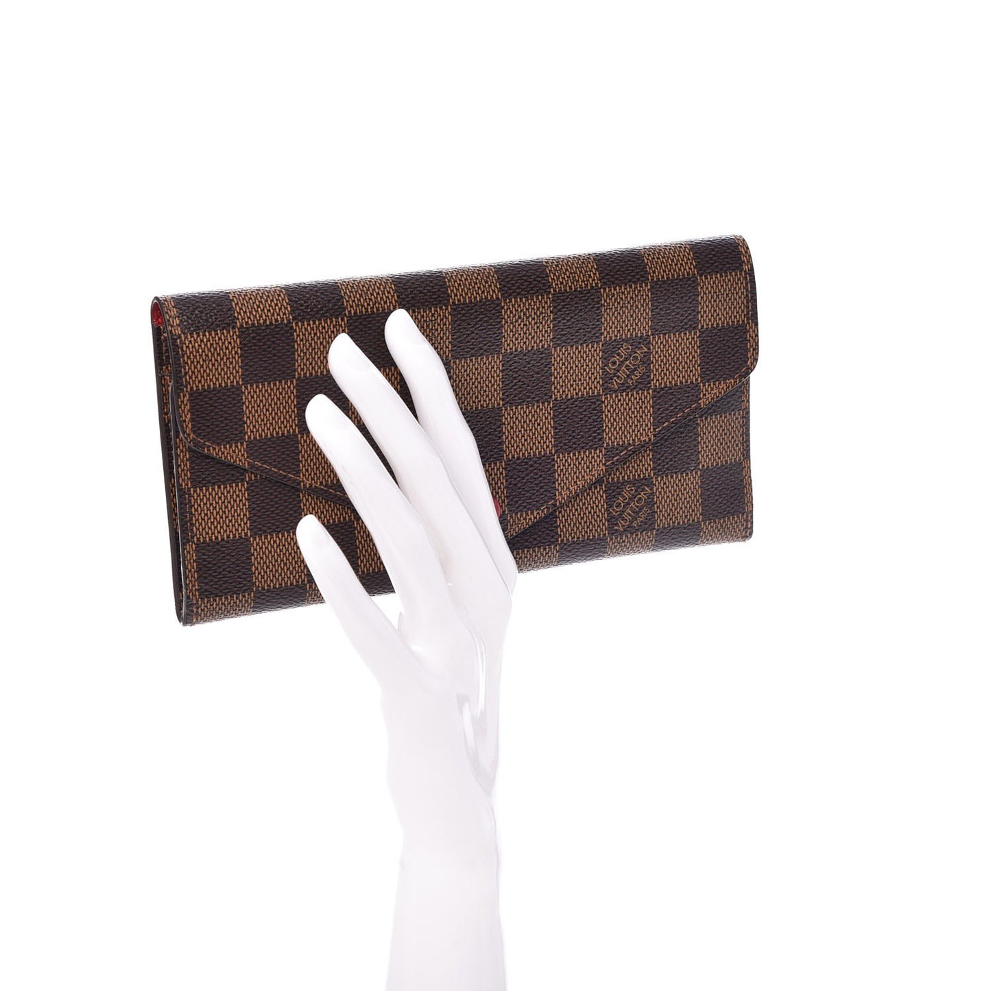 Damier Ebene Josephine Wallet Red