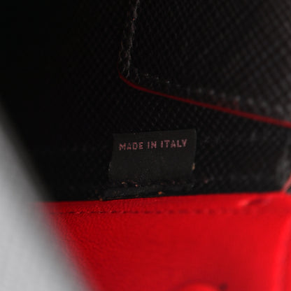 Prada Saffiano Cuir Large Double Bag Black Fuoco 7 of 10