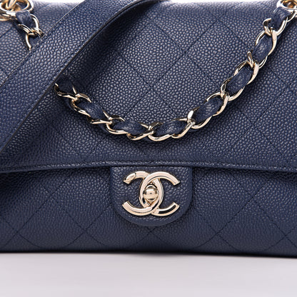 Chanel Caviar Quilted City Walk Flap Navy Blue 9 of 10