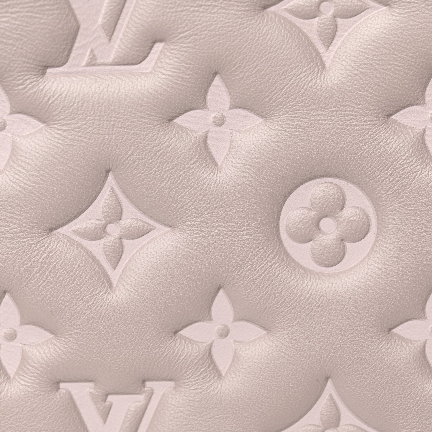 Louis Vuitton Lambskin Embossed Monogram Coussin MM Grey 27 of 27