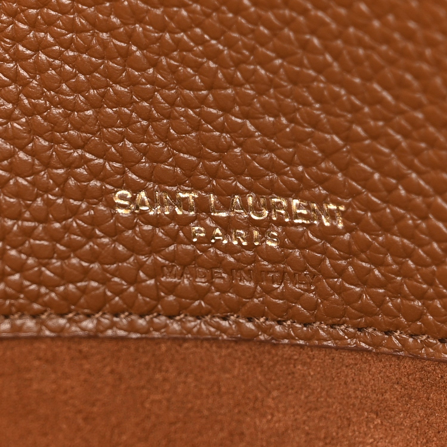 Saint Laurent Grained Calfskin Large Souple Sac De Jour Cinnamon 6 of 11