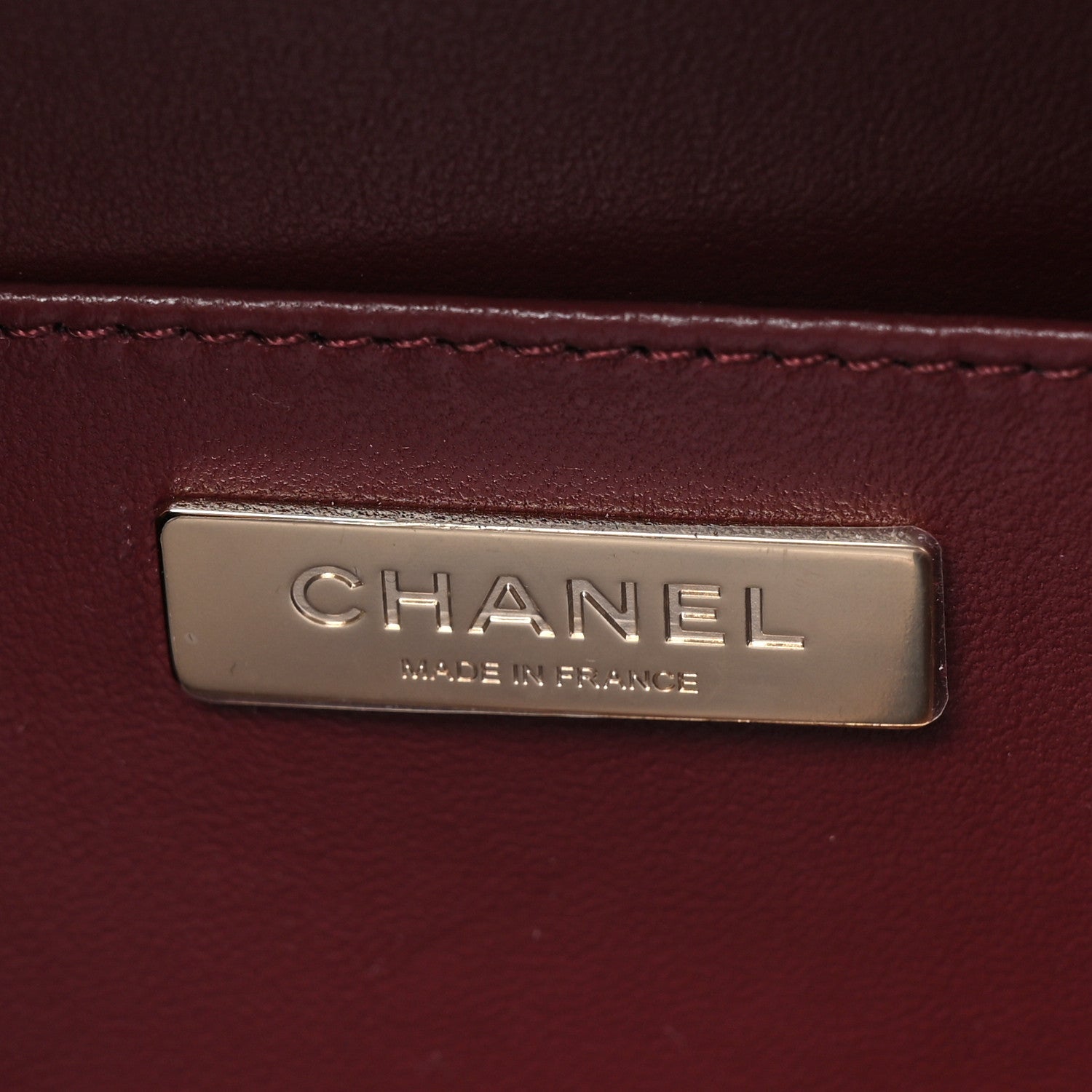Chanel Calfskin Quilted Studded Square Vanity Case Burgundy 7 of 14