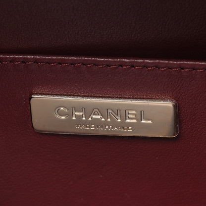 Chanel Calfskin Quilted Studded Square Vanity Case Burgundy 7 of 14