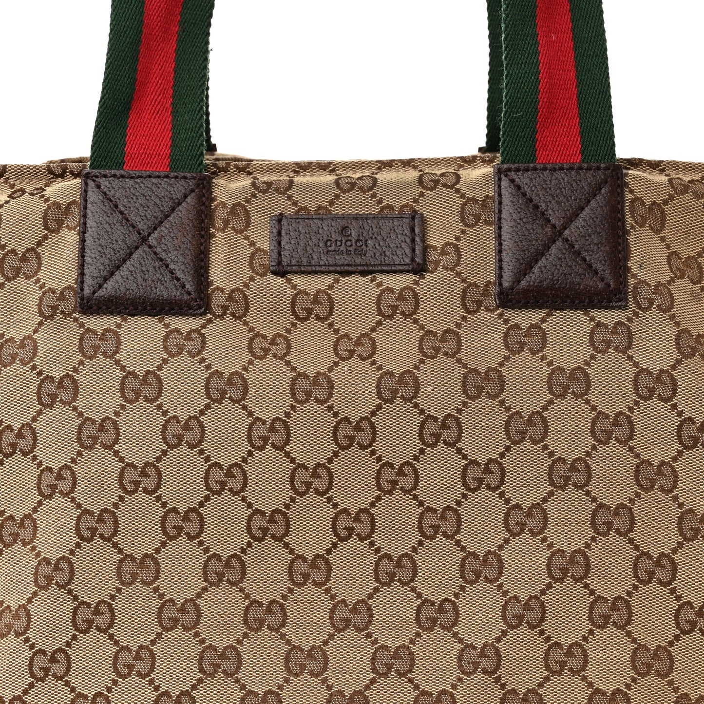 GG Monogram Large Web Handle Bucket Tote