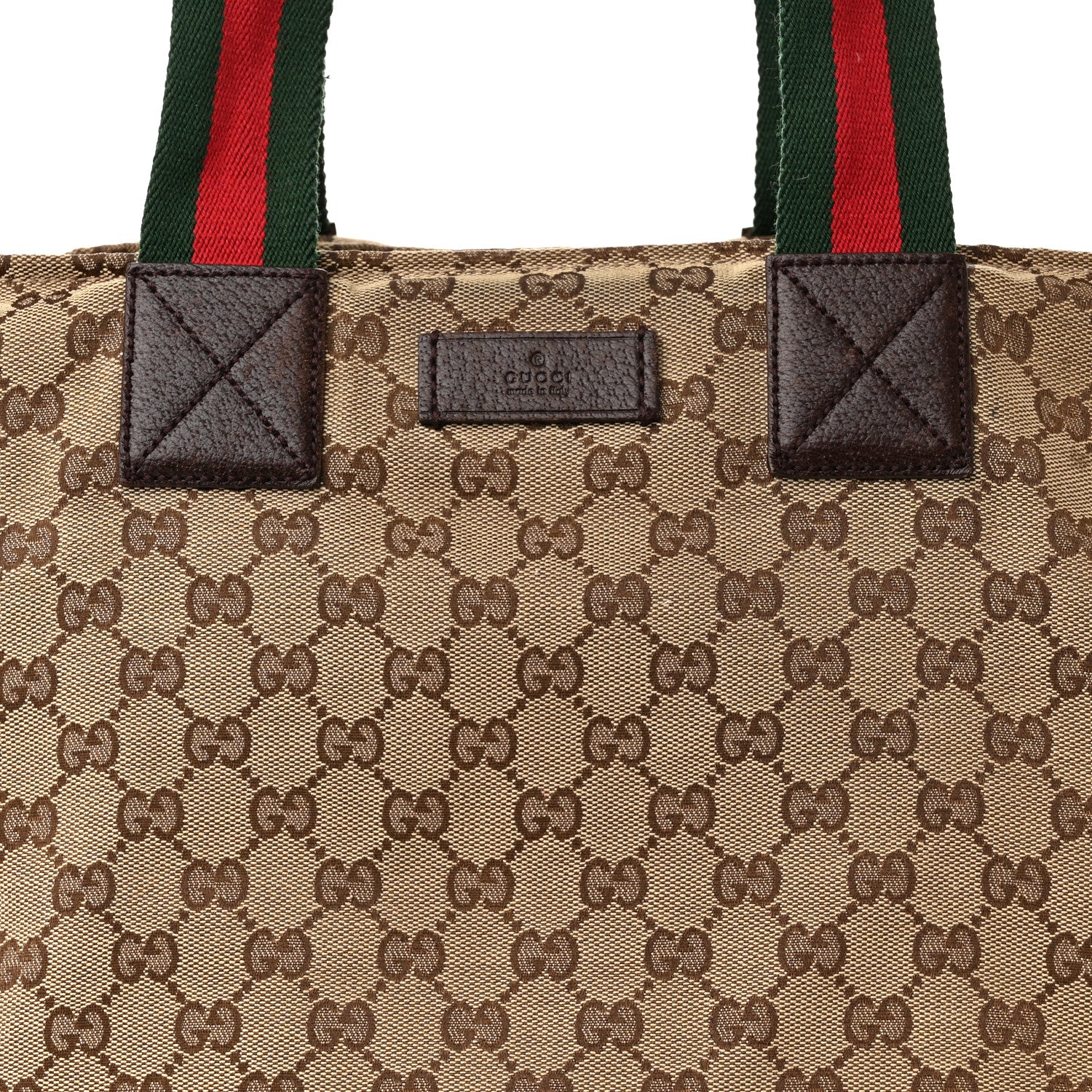 Gucci GG Monogram Large Web Handle Bucket Tote 8 of 16