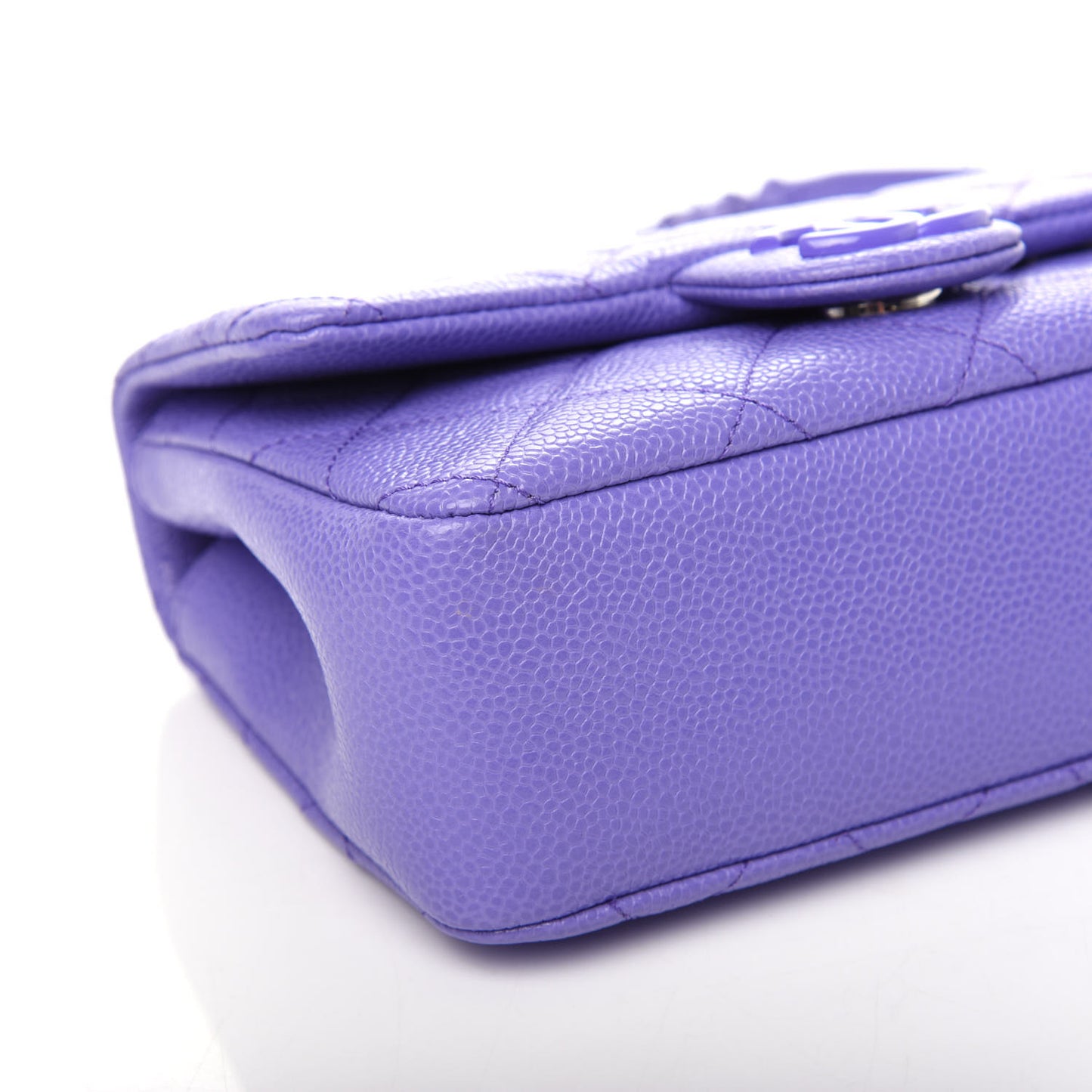 Caviar Quilted Incognito Mini Square Flap Purple