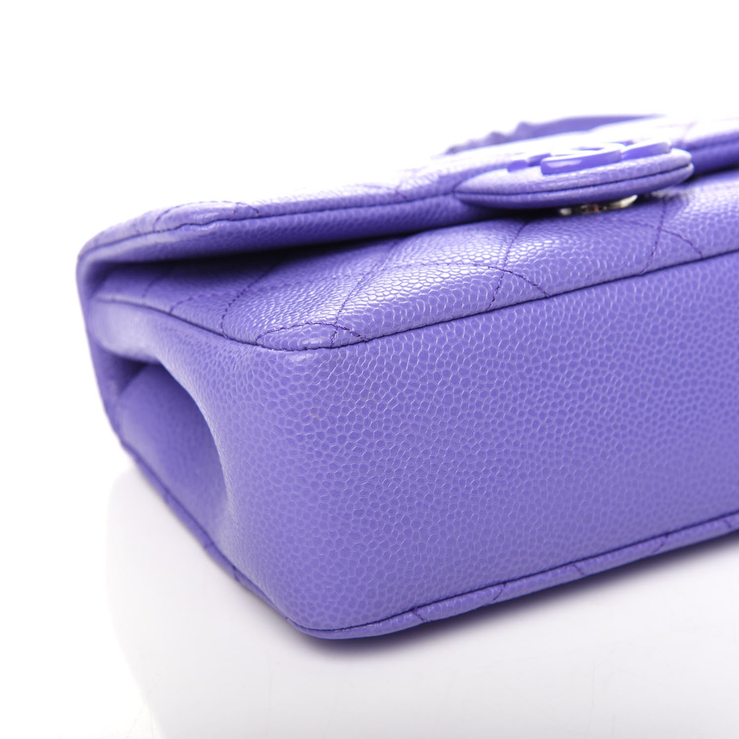 Chanel Caviar Quilted Incognito Mini Square Flap Purple 8 of 9