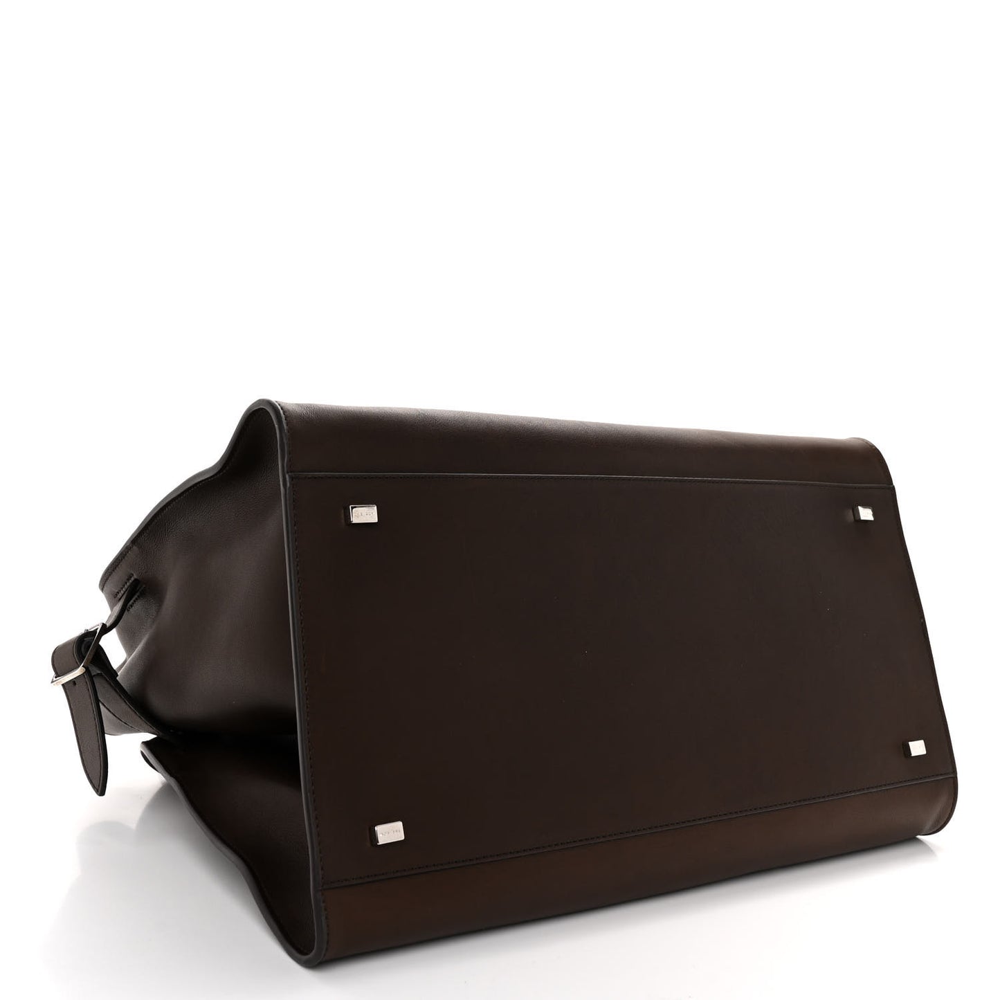 Polished Saddle Calfskin Soft Margaux 15 Deep Brown