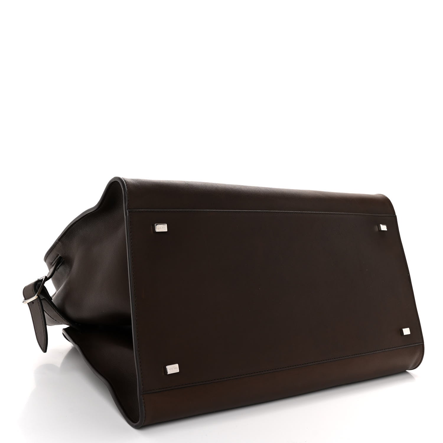 The Row Polished Saddle Calfskin Soft Margaux 15 Deep Brown 4 of 10