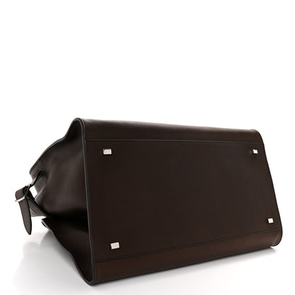 The Row Polished Saddle Calfskin Soft Margaux 15 Deep Brown 4 of 10