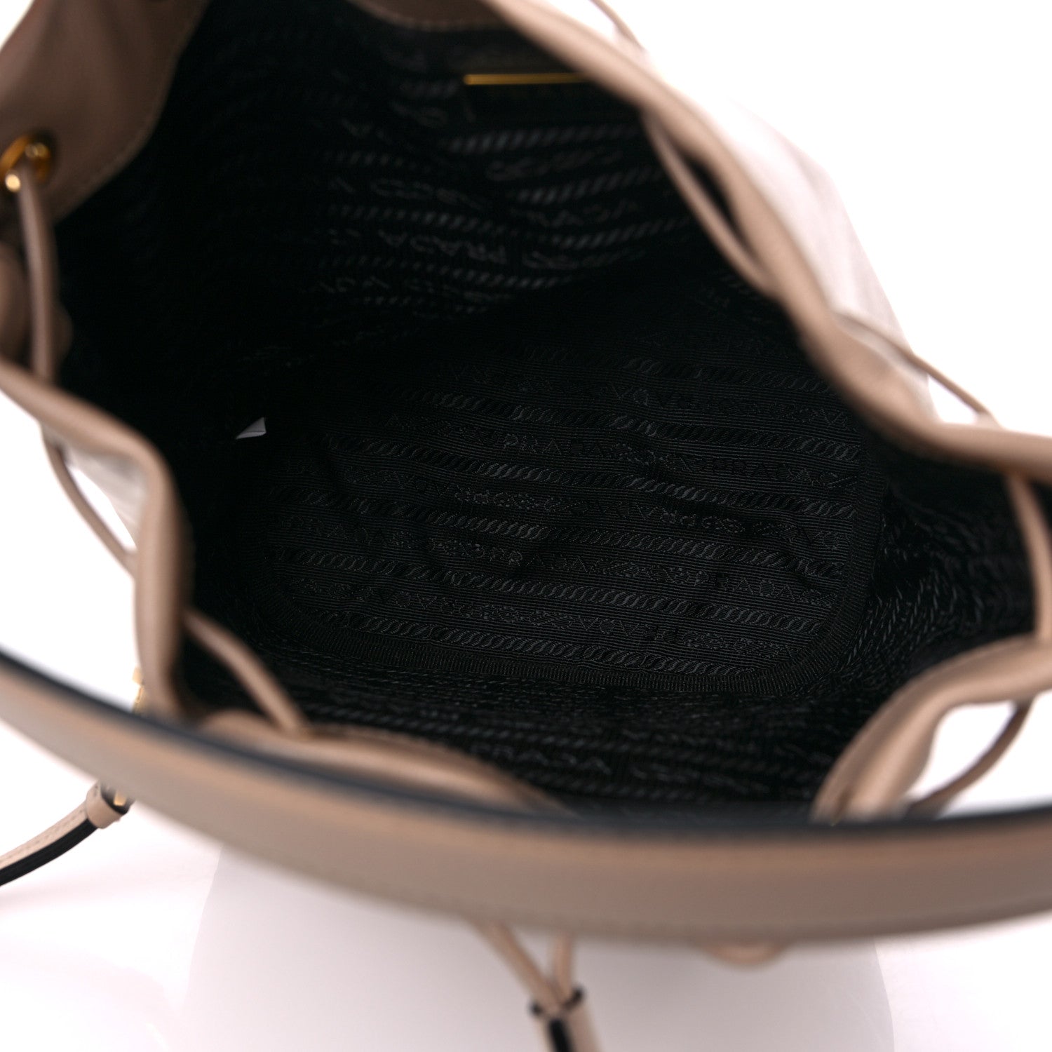 Prada Glace Calfskin Embossed Bucket Bag Cammeo 5 of 8