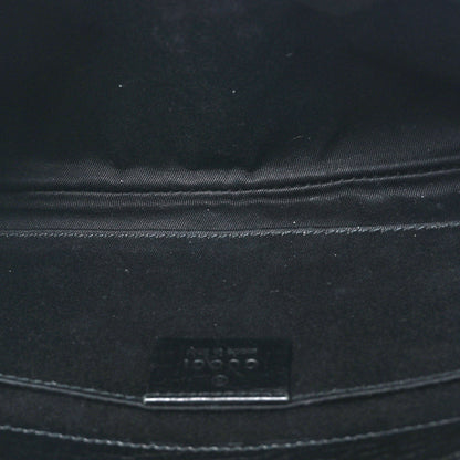 Gucci Monogram Horsebit Chain Clutch Black 5 of 10