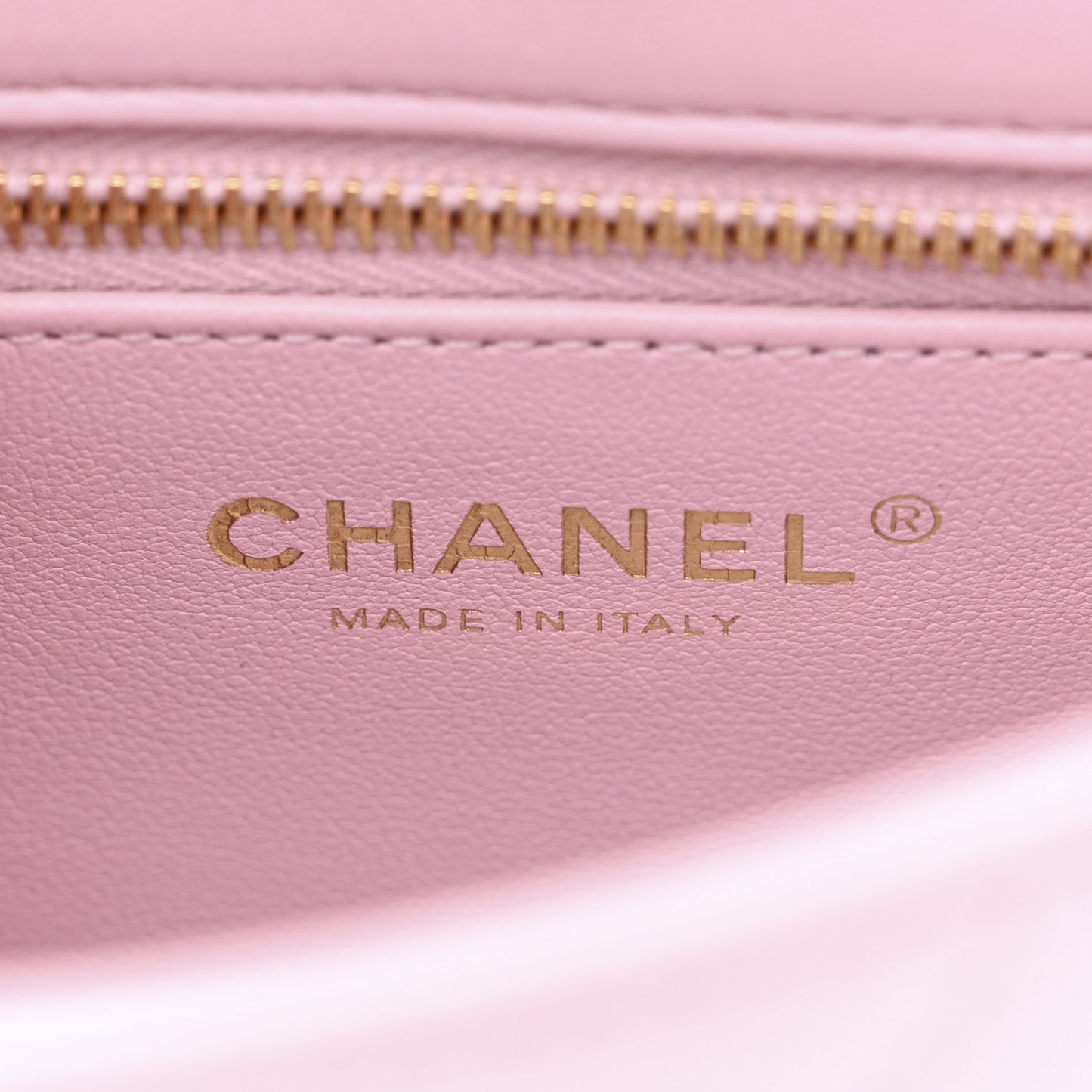 Lambskin Resin Quilted Top Handle Flap Light Pink