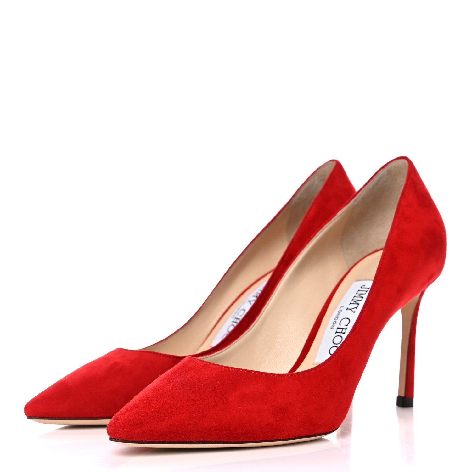Jimmy Choo Suede Romy 100 Pumps 35 Red 3 of 9