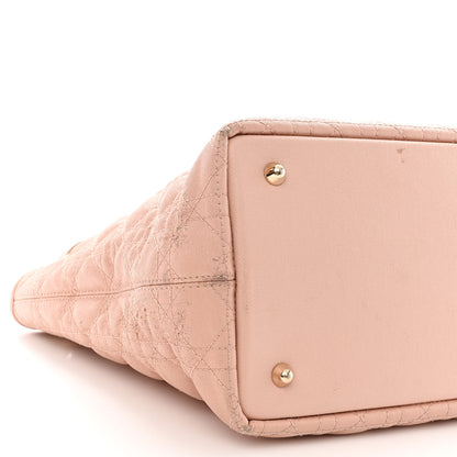Christian Dior Coated Canvas Cannage Medium Panarea Tote Rosato 9 of 20