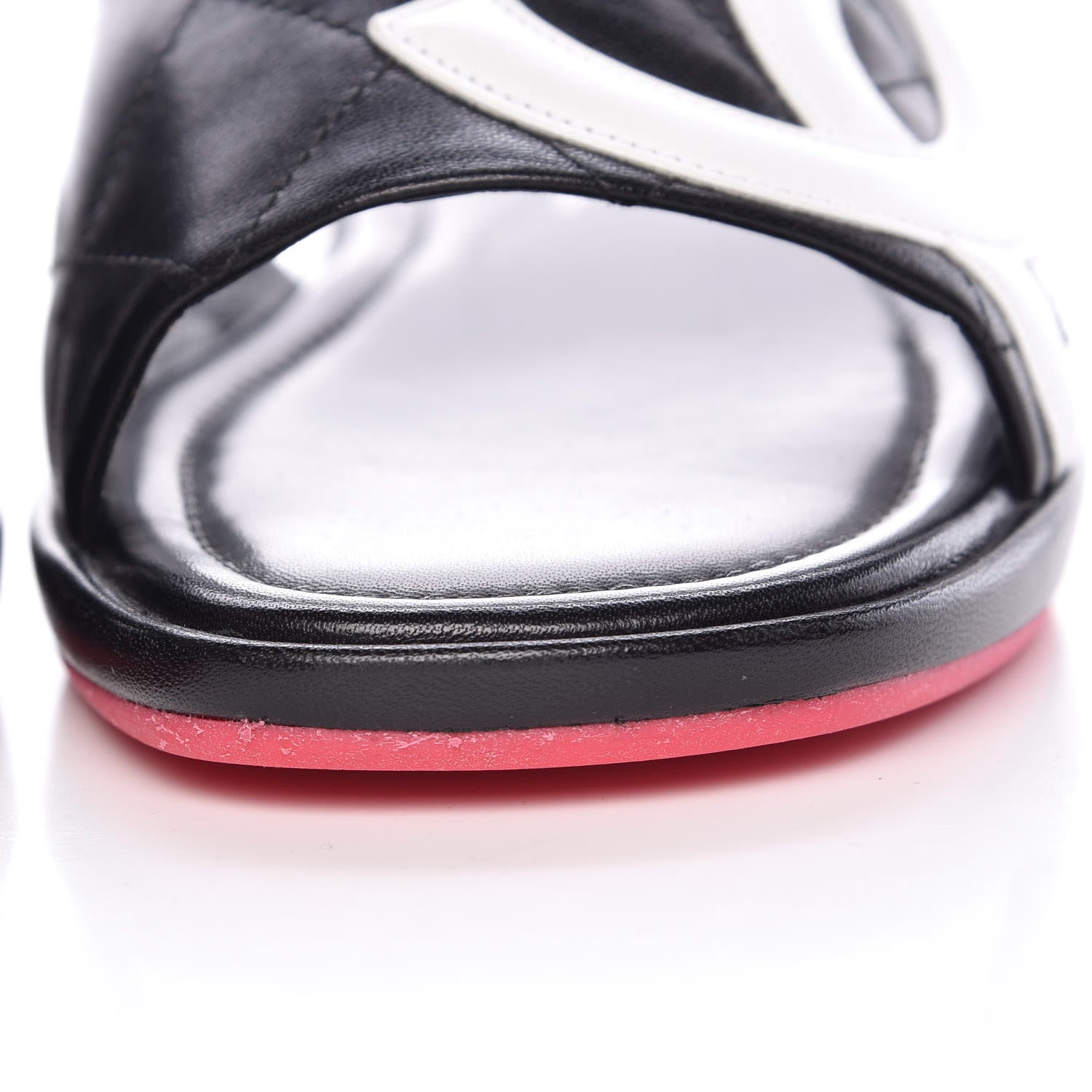 Chanel Calfskin Cambon CC Flat Slide Sandals 36.5 Black 9 of 11