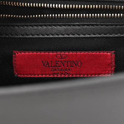 Valentino Garavani Vitello Medium Glam Lock Rockstud Flap Black 6 of 9